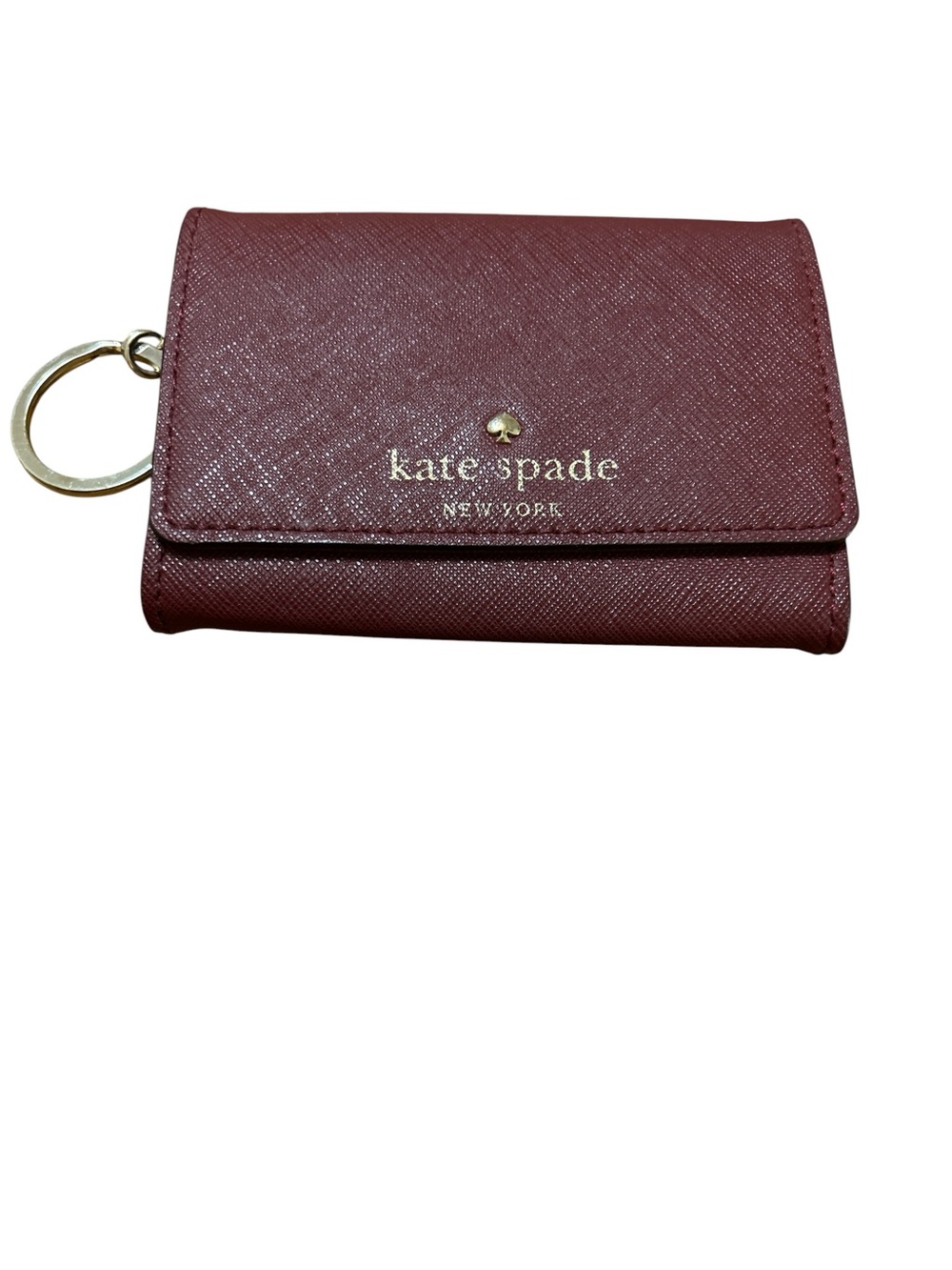 Kate Spade burgundy key chain wallet